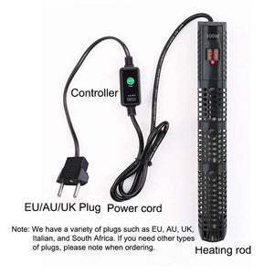 Aquarium Submersible Heater Fish Tank 50-500W LCD Display Digital Adjustable Water Heating Rod Constant Temperature Control