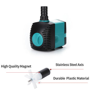 Ultra-Quiet 3-60W Submersible Water Fountain Pump Filter Fish Pond Aquarium Water Pump Tank Fountain EU US 220V-240V