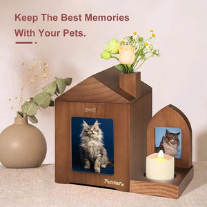 2024 New Pet Urns with Photo Frame Funeral Cremation Small Box  Urn Loving Memory Pet Picture Frame  Holder Handicraft