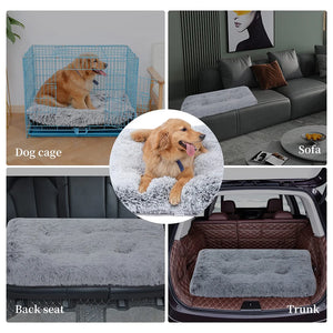 Dog Accessories for Large Dogs Cat's House Plush Pet Bed for Dog XL Square Mat For Small Medium Pet Calming Bed Mat 100cm