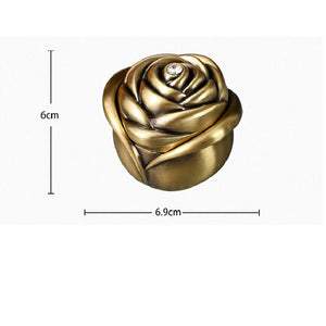 Metal Rose Urn for Pet Memorial, Zinc Alloy Cremation Penable Ashes Holder, Small Animals, Mouse, Rabbits, Fish, Funeral Casket