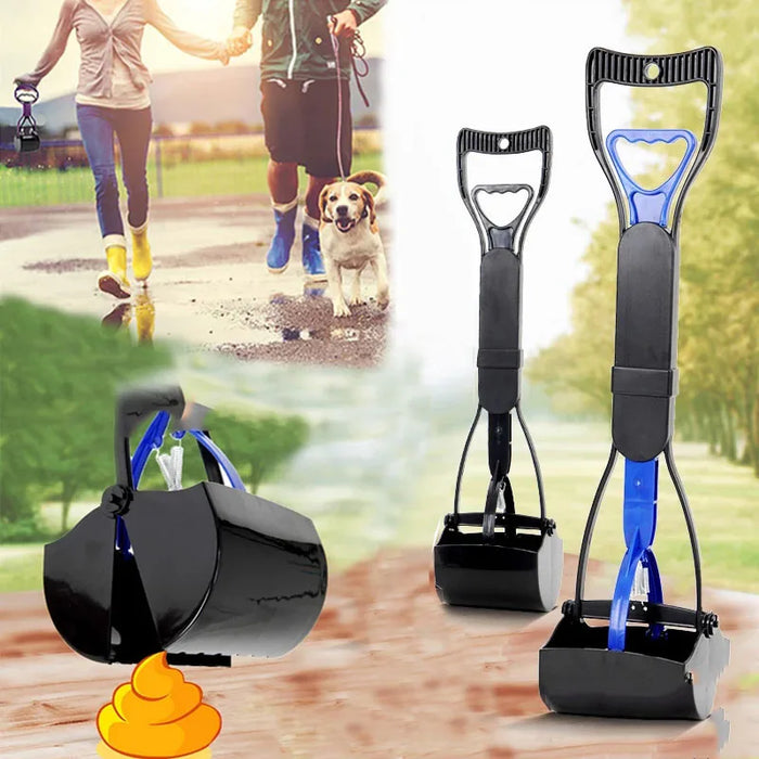 Pet Dog Cat Pooper Scooper Long Handle Jaw Poop Scoop Outdoor Cleaner Waste Pick Up Convenient Animal Waste For Dog Supplies