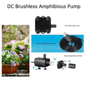 DC5V USB Water Pumps Mini DIY Aquarium Filter Low Noise Brushless Motor Pump Aquarium Accessories Submersible Water Cycle