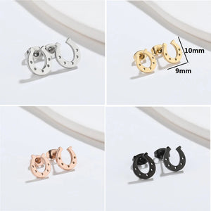 Stainless Steel Earring Western Equestrian Horse Cowboy Cowgirl Boot Horseshoe Earrings for For Women Men Jewelry Pendientes