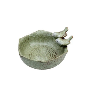 Ceramic Birdbath Bowl Bird Feeder Food Holder Container Bird Feeding Tray For Outdoor Garden Courtyard Decoration Dropship