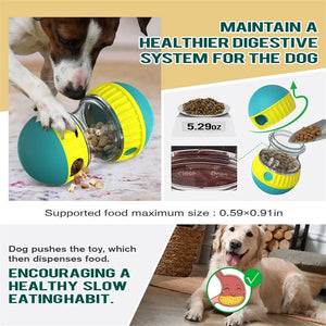 Dog Toy Tumbler Leaky Food Dispensing Ball Track Rolling Slowly Feeding Protects Stomach Intelligence Training Puppy Supplie