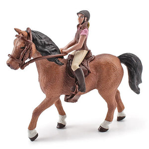 DIY Horse Race Model Horseman Farm Animal Figurines Action & Toy Figures ABS Emulation Toys for Children Christmas Birthday Gift