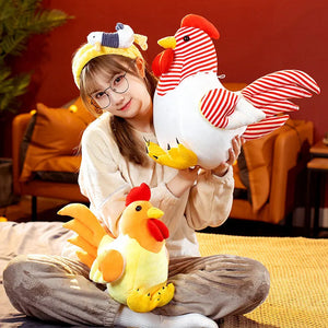 Realistic Rooster Chicken Plush Toys Stuffed Animal Plush Doll Kawaii Gifts for Kids Hug Toys Lovely Room Decoration Toy