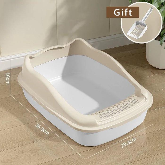 Cat Litter Box Small Size Pet Sandbox for Kitty Anti-Splash Cats Toilet Pet Sandbox Kitten Tray Bedpan Cleaning Cat Supplies