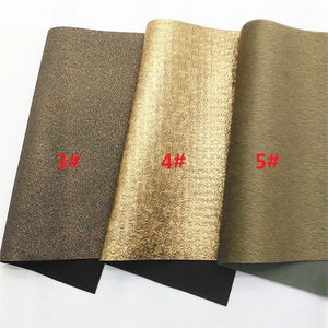 Gold Glitter Leather Sheets Leopard Pattern Suede Synthetic Leather Immitation Horse Fur Fabric Sheets For DIY 21x29CM Y423