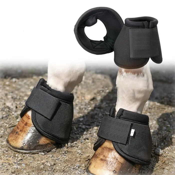 Horse Bell Boot Equine Hoof Boot Quick Drying & Comfort Heavy Duty Protection Equestrian Accessories Equipment Pair Durable