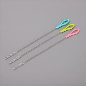 1/5/10PCS Stainless Soft Hair Suction Glass Tube Cleaner Brushes Tools Fish Tank Straw Bottle Cleaning Brush Household Cleaning