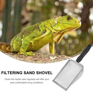 Climbing Pet Sand Excrement Reptile Litter Cleaner Substrate Scoop Reptisoil Stainless Steel Sieve