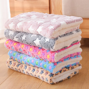 MADDEN Soft Fleece Pet Blanket Double-sided Thickened Pet Sleeping Mat Carpet Warm Cat Dog Bed Mat Home Portable Washable Pets C