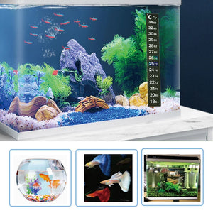 Aquarium Thermometer Digital Fish Tank Temperature Measurement Sticker Discolor C/F Fish Tank Temp Meter Aquarium Accessories