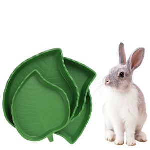 Reptile Leaf Shape Dish Reptile Food Water Bowl Tortoise Habitat Accessories Water Plate For Turtle Lizards Hamsters Snakes 2024