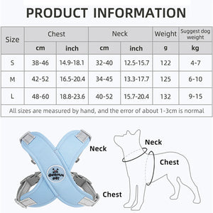 X Shaped Dog Harness Vest Set for Small Meidum Dogs Harness Leash Reflective Puppy Cat Chest Straps Breathable Mesh Harnesses