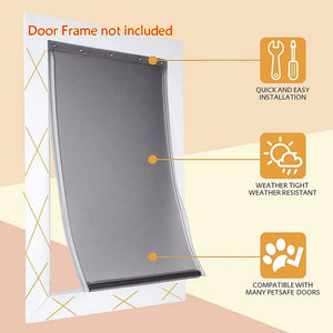 M - Extra Large Dog Pet Door Replacement Flap compatible with PAC11-11038/11038/11040 Most Energy Efficient Less Shrinkage BPA F