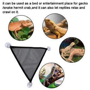 1pc Bearded Dragon Hammock Lizard Ladder Hanging Swing Toys with Suction Cups for Lizard Snake Chameleon Reptile Habitat Decors