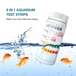 7-IN-1 100strip Aquarium Test Strips Fish Tank Test Kit for Freshwater Saltwater Water Test Kit to Detect PH NO2 NO3 KH GH CL TA