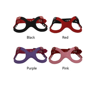 Pet Dog Harness Soft Suede Small Dog Harness for Puppies Chihuahua Adjustable Chest Strap Two Size S/M