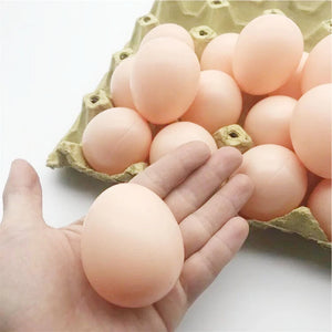 5 Pcs Poultry Series Plastic Fake egg 55*43mm Hens hatch nest eggs Children's toys Farm Animal Cages Accessories DIY painting
