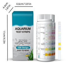 6 In 1 Fish Tank Water Aquarium Test Strips Kit For Test PH Carbonate Hardness Chlorine Nitrite Nitrate Aquarium 100pcs