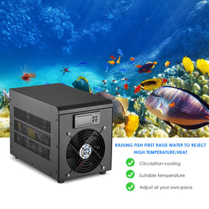 0-100℃ Aquarium Water Chiller 60L Fish Tank Cooler System Temperature Setting Device Constant For Fish Shrimp Breeding Tool