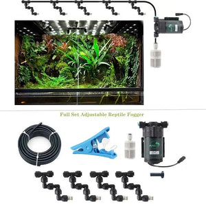 Reptile Fogger Silent Pump Misting Spray System Kit Rainforest Nebulizer Garden Irrigation Tools Terrarium Spraying Device