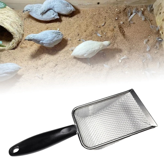 Stainless Steel Sand  Metal Shovel Sifter Fine Mesh Terrarium Substrate Cleaner Corner Sifter Cleaner