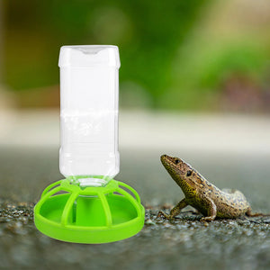 Reptile Water Dispenser Turtle Feeding Dish Auto Feeder Small Animal Waterer Bowl Pet Animals