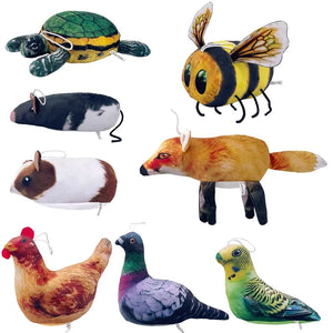 Chicken parrot pigeon mouse fox turtle bee Dutch pig pigeon simulation animal plush toys stuffed dolls children's gifts