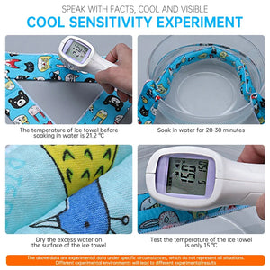 Pet Cooling Ice Scarf Cool Ice Towel Heatstroke Dogs Cats Ice Collar Adjustable Cat Collar Bib prevent heat stroke Dog Supplies