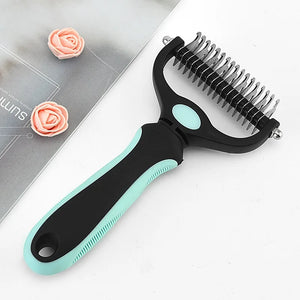 Dog Hair Remover Comb Pet Fur Knot Cutter Double Sided Brush Long Curly Hair Cleaner Cat Grooming Shedding Tools Pet Suppliers