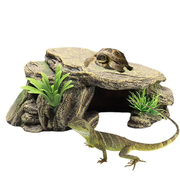 Turtle Reptile Habitat Hiding Caves Aquarium Aquarium AmphibiousVivid Safe Shelters for Turtle Aquarium Terrarium Decoration