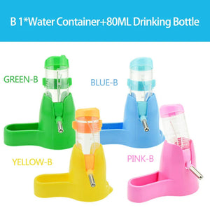 2 In 1 Hamster Water Bottle Small Animal Lapin Accessories Automatic Feeding Device Food Container 4 Styles Pet Drinking Bottles