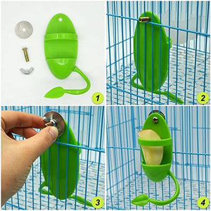 Pet Parrot Feeder Hanging Cage Fruit Vegetable Container Feeding Cup Cuttlebone Stand Holder Pet Cage Accessories Pet Supplies