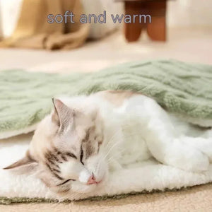 Candy Color Pet Blanket Cat Warm Blanket Thickened Flannel Dog Kennel Dog Sleeping Mat Autumn and Winter Dog Mat Pet Supplies