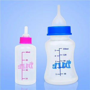 Plastic Pet Cat Puppy Dog Baby Animal Feeding Bottle with Spare Nipple and Brush Set Dog Cat Feeders Pet Health Water Bottle