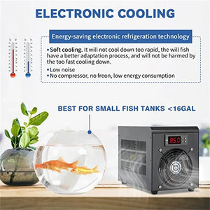 Aquarium Water Chiller Cooler Warmer with Pump 32-212°F Temperature Setting Suitable for 16gal Water for Home Aquarium Fish