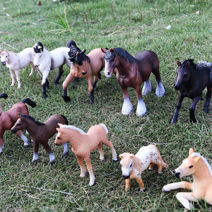 Miniature Horse Cowboy Stud Farm Stable Horseman Action Figures Animal Model Appaloosa Harvard Hannover Clydesdale Quarter Horse