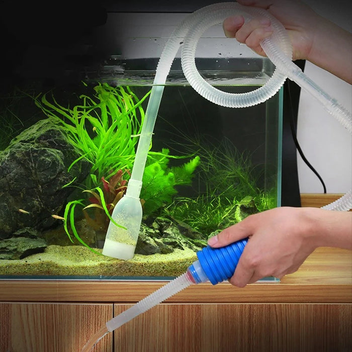 Aquarium Manual Cleaner Siphon Gravel Suction Pipe Fish Tank Vacuum Water Filter Change PumpTools Fishbowl Supplies for Home