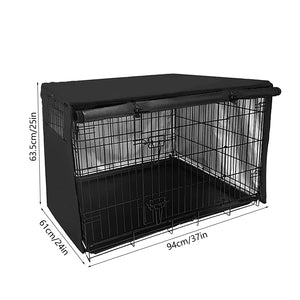 Dog Kennel Cover Dog Cage Protective Cover Universal Fit For Wire Crate Cage Cover Universal Made Of 210D Silver Coated Oxford