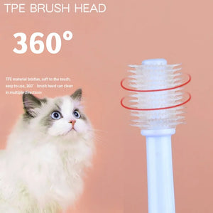 Pet Toothbrush 360-degrees Dogs Toothbrush Dog Teeth Cleaning Soft Hair Cat Teeth Brush Small Head Dogs Tooth Brush Pet Products