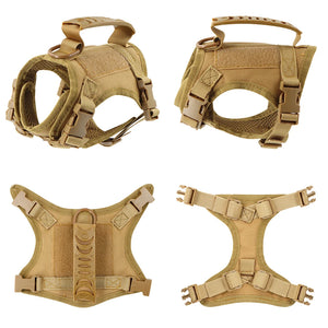 Tactical Dog Harness For Small Dog Puppy Adjustable Cat Harnesses K9 Vest For Military Service Dogs Kitten Training Working