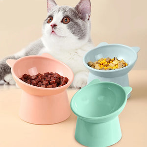 New Cat Bowl High Foot Pet Dog Cat Bowls Neck Protector Food Water Bowl Pet Feeding Cup Cat Accessories