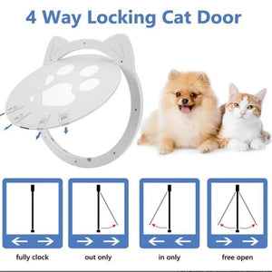 Pet Screen Door Magnetic Self-Closing Small Dogs and Cats Door with Locking Function for Screen Door, Window and Porch