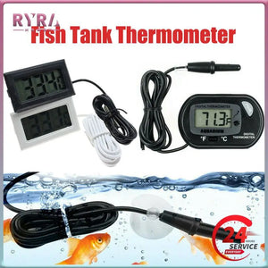 Mini Digital LCD Fish Tank Digital Aquarium Thermometer Indoor Tank Convenient Temperature Sensor Fish Aquatic Supplies Tool