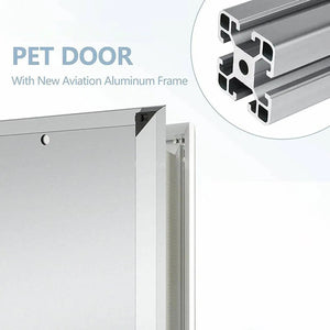 Dogs Door with Flap Heavy Duty Doors Large Aluminum Pet Door Energy Efficient Durable for Exterior Outdoor Indoor Wall Door