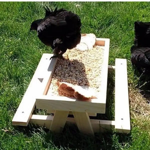 Chicken Picnic Table Large No Waste DIY Chicken Feeder Wild Bird Duck & Squirrel Feeders DIY Chicken Coop Accessories